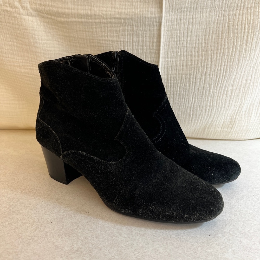 ANTONIO MELANI Black Suede Ankle Boots